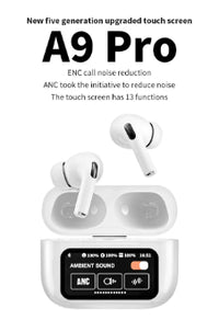 A9 Pro AirPods-Style Wireless Earbuds – Bluetooth 5.1, Touch Control, Built-in Mic, Extended Playtime, Android & iOS Compatible
