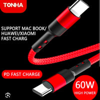 Branded Universal Extreme 60W Liquid Silicone Fast Charging Data Cable – Type-C & Micro USB, 6mm Thick for Samsung, Redmi, Oppo, Realme & OnePlus
