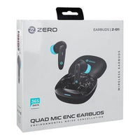 Zero Z-811 Z-buds Bluetooth Gaming Headset – 50H Playtime, Low Latency Game Mode, True Stereo Sound Wireless Earbuds with Built-in Mic & IPX5 Waterproof for iPhone/Android