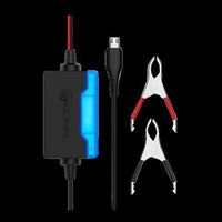 Ronin R-777 Universal DC Clip Charger – 2.4A USB Battery Clamp Charger with 1 Port & Attached Cable – Portable Car & Motorcycle Clip Charger