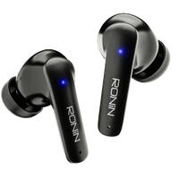 Ronin R-7095 Reactor X Gaming Earbuds – 28ms Ultra-Low Latency, ANC + ENC Noise Cancellation, Bluetooth 5.4, 13mm Deep Bass Drivers, IPX4 Water Resistant (Black)