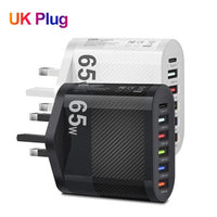 3.1A 5-Port USB Wall Charger with PD & QC 3.0 Fast Charging Adapter for Xiaomi, iPhone 13 & Samsung Smartphones