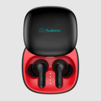 Audionic Airbud 550 TWS Wireless Earbuds, Quad Mic ENC Environmental Noise Cancellation, 45ms Low Latency Gamer Earphones, IPX4 Sweatproof with Sliding Charging Case for Android/iOS