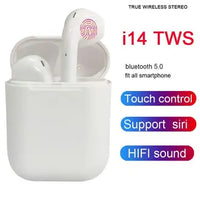 i14 TWS Wireless Earbuds Bluetooth 5.0 Headphones with Smart Touch Control & Charging Case - Noise Cancelling In-Ear Earphones with Built-in Mic for iPhone/Android