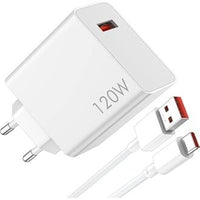 120W Super Fast Charging Type-C Mobile Charger – Ultra-Fast Power Adapter Compatible with All Smartphones