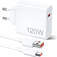 120W Super Fast Charging Type-C Mobile Charger – Ultra-Fast Power Adapter Compatible with All Smartphones