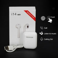 i14 TWS Wireless Earbuds Bluetooth 5.0 Headphones with Smart Touch Control & Charging Case - Noise Cancelling In-Ear Earphones with Built-in Mic for iPhone/Android