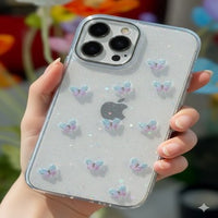 Butterfly Glitter Shimmer Case for iPhone – Sparkling Back Cover, All Series Compatible