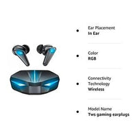 K55 TWS Bluetooth Earbuds – Wireless Gaming Earphones with 65ms Low Latency, Dual Mode Music/Game, IPX5 Waterproof, HD Mic & LED Power Display for Android/iOS