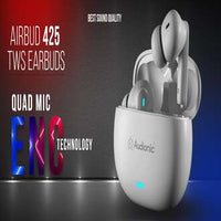 Original Audionic® Airbud 425 TWS Earbuds – Massive 40H Playtime, ENC Noise Cancellation for Clear Calls, Low-Latency Gaming Mode & Bluetooth 5.3 Wireless Connectivity