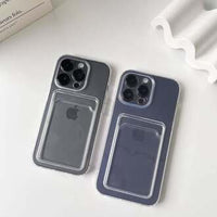 Ultra-Clear Card Holder Case, Scratch-Resistant Transparent Phone Cover with Built-In Card Slot (All iPhone Series)