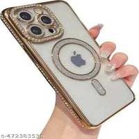 Diamond MagSafe Glamour Case – Luxury Crystal Back Cover with Magnetic Wireless Charging Support (iPhone All Models)
