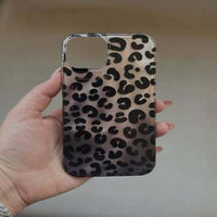 Leopard Print Ruby & Gold Phone Case, Stylish Protective Back Cover (All iPhone Series)