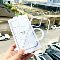 MagSafe Compatible Clear Phone Case – Ultra-Transparent Back Cover with Magnetic Lock
