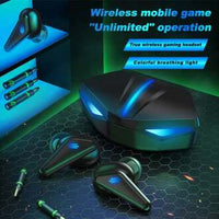 K55 TWS Bluetooth Earbuds – Wireless Gaming Earphones with 65ms Low Latency, Dual Mode Music/Game, IPX5 Waterproof, HD Mic & LED Power Display for Android/iOS