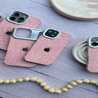 Luxe Leopard Leather Case, Soft-Touch High-Protection Phone Cover (All iPhone Series)