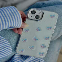 Butterfly Glitter Shimmer Case for iPhone – Sparkling Back Cover, All Series Compatible