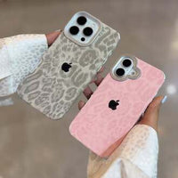 Luxe Leopard Leather Case, Soft-Touch High-Protection Phone Cover (All iPhone Series)