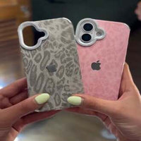 Luxe Leopard Leather Case, Soft-Touch High-Protection Phone Cover (All iPhone Series)
