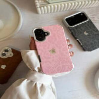 Luxe Leopard Leather Case, Soft-Touch High-Protection Phone Cover (All iPhone Series)