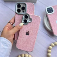 Luxe Leopard Leather Case, Soft-Touch High-Protection Phone Cover (All iPhone Series)