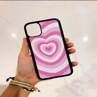 Heart Aesthetic 2D Plated Back Case – Electroplated Gloss Finish, Slim & Durable Phone Cover (iPHone All Series)