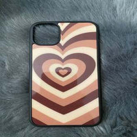 Heart Aesthetic 2D Plated Back Case – Electroplated Gloss Finish, Slim & Durable Phone Cover (iPHone All Series)