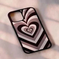 Heart Aesthetic 2D Plated Back Case – Electroplated Gloss Finish, Slim & Durable Phone Cover (iPHone All Series)