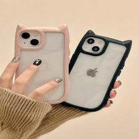 Kitty Ears Clear Phone Case – Cute Transparent Protective Cover