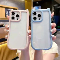 Kitty Ears Clear Phone Case – Cute Transparent Protective Cover