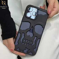Skull-Themed Black Phone Case – Bold and Stylish Protective Cover