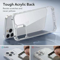 Military Hard Crystal Phone Case (Anti-Yellow) – Shockproof Protective Cover