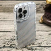Air Bumper Crystal Waves Case – Clear Wave Design, Shockproof Transparent Protective Cover