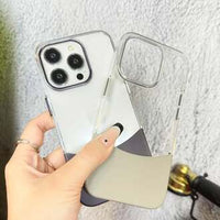 Premium Stylish Half Crystal Bottom Case with MagSafe – Transparent Protective Phone Cover