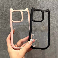 Kitty Ears Clear Phone Case – Cute Transparent Protective Cover