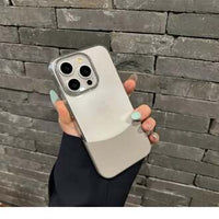 Premium Stylish Half Crystal Bottom Case with MagSafe – Transparent Protective Phone Cover