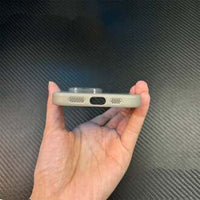 Premium Stylish Half Crystal Bottom Case with MagSafe – Transparent Protective Phone Cover