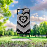 Heart Aesthetic 2D Plated Back Case – Electroplated Gloss Finish, Slim & Durable Phone Cover (iPHone All Series)