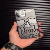 Skull-Themed Black Phone Case – Bold and Stylish Protective Cover