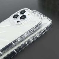 Air Bumper Crystal Waves Case – Clear Wave Design, Shockproof Transparent Protective Cover