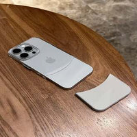 Premium Stylish Half Crystal Bottom Case with MagSafe – Transparent Protective Phone Cover