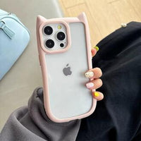 Kitty Ears Clear Phone Case – Cute Transparent Protective Cover