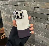 Premium Stylish Half Crystal Bottom Case with MagSafe – Transparent Protective Phone Cover