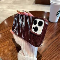 Premium Cherry Wavy Phone Case – Sleek Protective Cover with Elegant Wave Design (iPhone All Series)