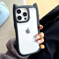 Kitty Ears Clear Phone Case – Cute Transparent Protective Cover