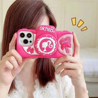 Cute Barbie Pop Stand Phone Case – Fun Protective Cover with Grip Stand