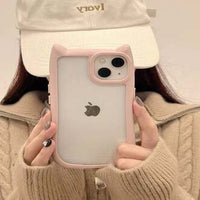 Kitty Ears Clear Phone Case – Cute Transparent Protective Cover