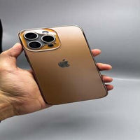 Nano Frosted Camera Case with Apple Logo – Slim Protective Phone Cover