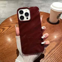 Premium Cherry Wavy Phone Case – Sleek Protective Cover with Elegant Wave Design (iPhone All Series)