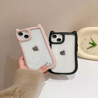 Kitty Ears Clear Phone Case – Cute Transparent Protective Cover
